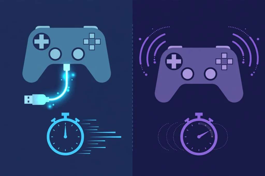 Wired vs wireless controller latency comparison