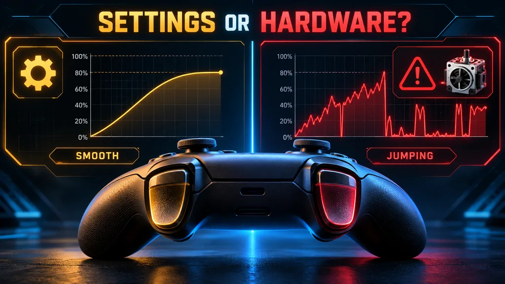 Smooth versus jumping controller trigger input signal