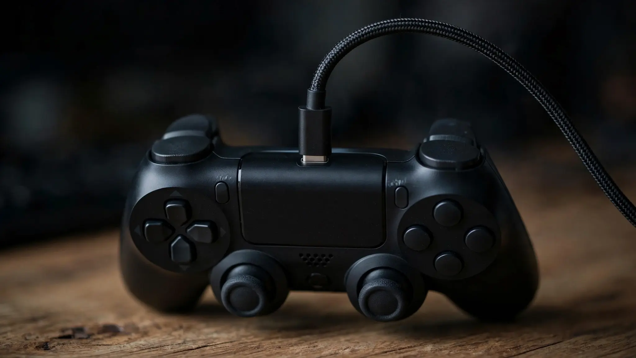 xbox controller connected to pc with usb cable for testing